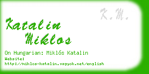 katalin miklos business card